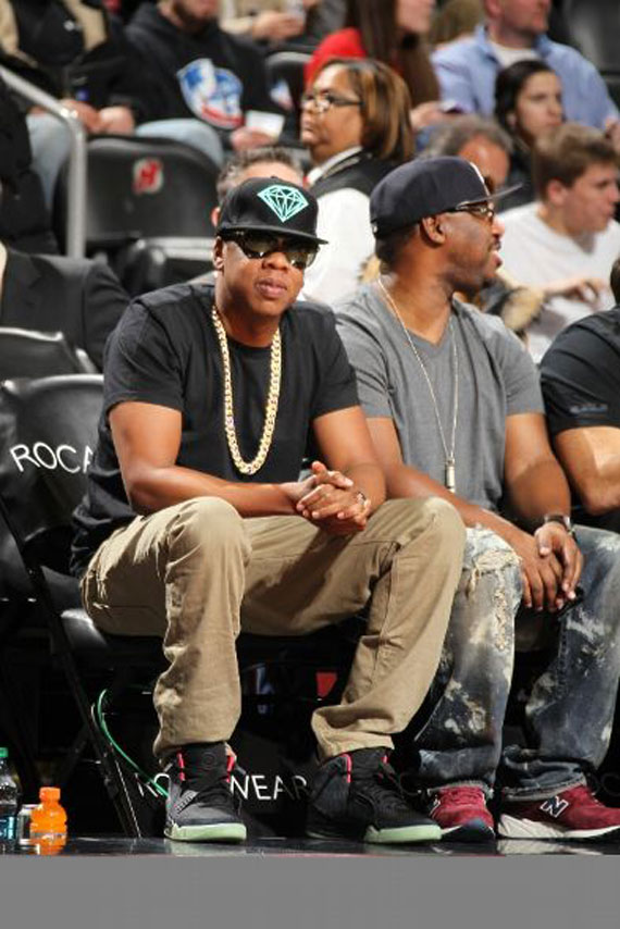 Jay-Z in Diamond Supply Snapback x Nike Yeezy | SWGRUS